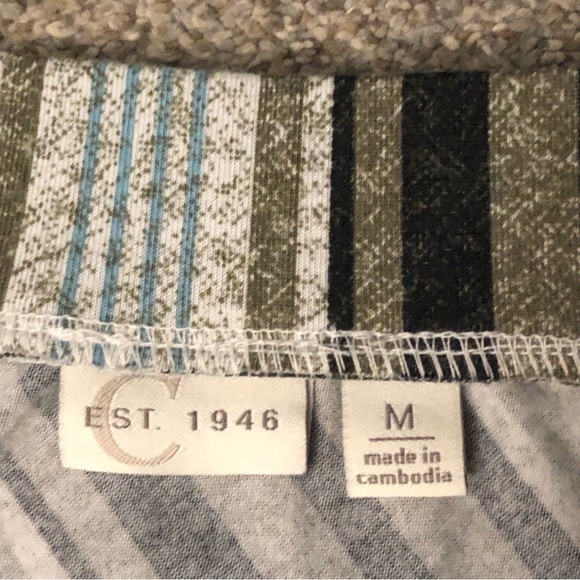 C Est.1946 maxi casual skirt M summer striped stretchy colourful elastic fabric - Picture 6 of 9